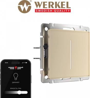 Умный сенсорный диммер, выключатель W3443111 шампань матовый MinimirHome – фото 4