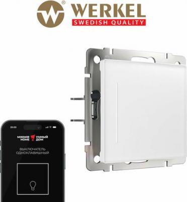 Умный сенсорный выключатель одноклавишный W4513001 белый 1000 Вт soft touch – фото 3