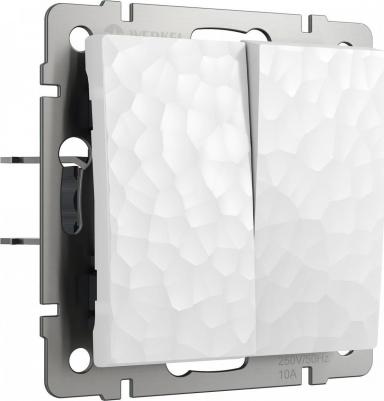 Встраиваемый двухклавишный выключатель Hammer W1220001 белый 10 А – фото 2