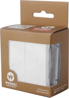 Встраиваемый двухклавишный выключатель Hammer W1220001 белый 10 А – фото 3