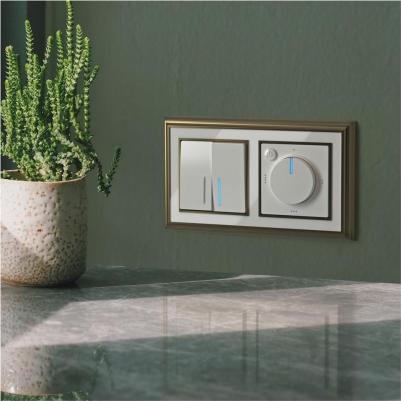 Встраиваемый двухклавишный выключатель W1120101 белый с подсветкой 10 А – фото 11