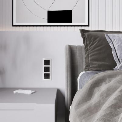 Встраиваемый одноклавишный выключатель W1110048 10А акрил черный – фото 2