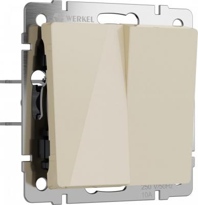 Встраиваемый перекрестный двухклавишный выключатель W1123043 10А акрил айвори