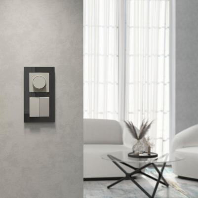 Встраиваемый выключатель двухклавишный W1220004, цвет дымчатый – фото 4