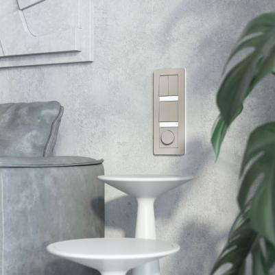 Встраиваемый выключатель двухклавишный W1220004, цвет дымчатый – фото 5