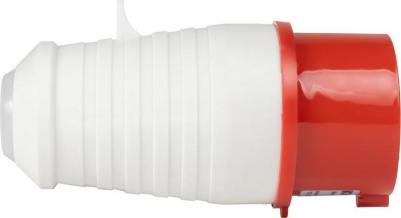 Вилка силовая прямая переносная с заземлением 3Р+РЕ+N 16 А 380 В IP44 красная – фото 4