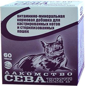 Кормовая добавка для кошек Севавит витаминно-минеральная для кастрированных и стерилизованных 60таб – фото 2