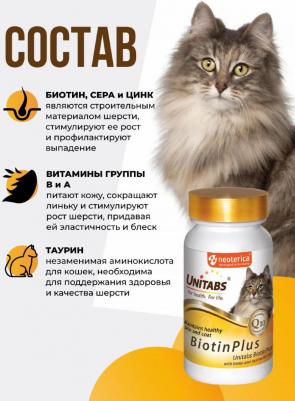 Витамины BiotinPlus с Q10 для кошек 120 таб – фото 12