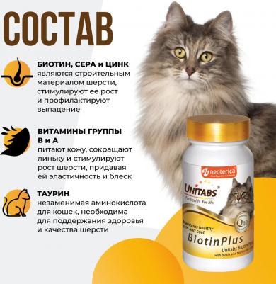 Витамины BiotinPlus с Q10 для кошек 120 таб – фото 9