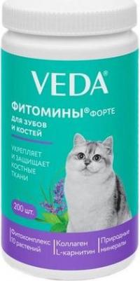Фитокомплекс для кошек Фитомины Форте, для зубов и костей, 200 таб – фото 2