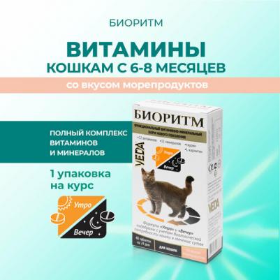 Витаминный комплекс для котят Биоритм, со вкусом рыбы 48 таб – фото 6