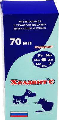 Минеральная кормовая добавка ХЕЛАВИТ-С для собак и кошек 70мл – фото 3