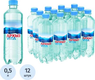 Вода минеральная газированная 0.5 л (12 штук в упаковке) – фото 1