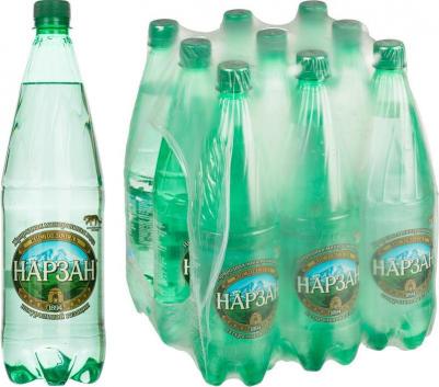 Вода минеральная Золотой газированная 1 л (9 штук в упаковке)