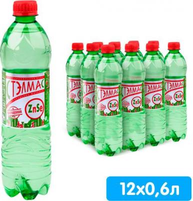 Вода питьевая Zn Se газированная, 0,6л