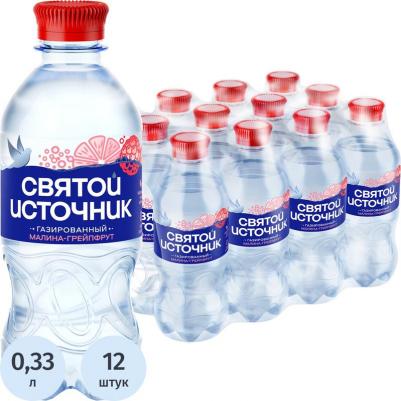 Вода с ароматом малины и грейпфрута 0,33 литра, газ, пэт, 12 шт. в уп
