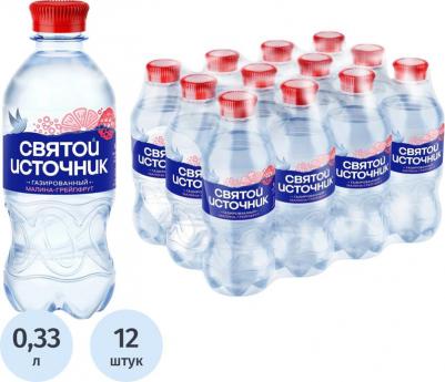 Вода с ароматом малины и грейпфрута 0,33 литра, газ, пэт, 12 шт. в уп – фото 5
