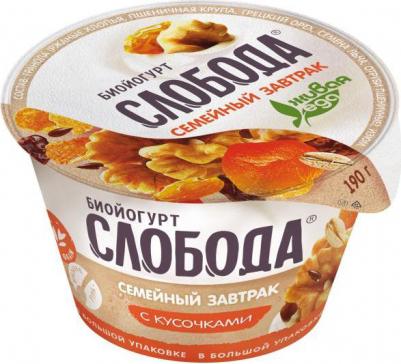 Биойогурт мюсли с гранолой и изюмом 5% 190 г