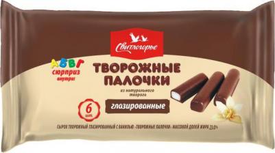 Творожные палочки глазированые с ванилином м.д.ж. 23% 180гр – фото 1