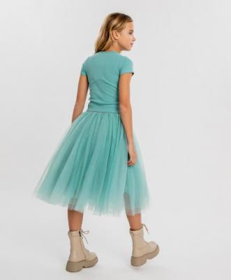 Юбка 124BBGJC61011200, зеленый, 140 – фото 2