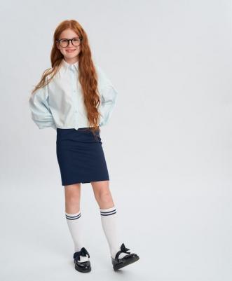 Юбка детская 222BBGS55011000 цв. синий р. 170 – фото 5