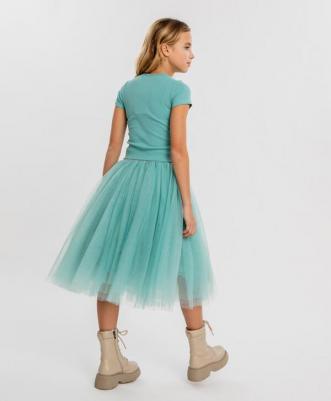 Юбка-пачка зелёная для девочки (134) – фото 2