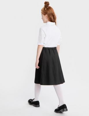 Юбка плиссе удлиненная черная (146) – фото 2