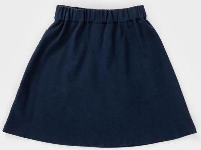 Юбка с накладными карманами трапецевидная синяя (134) – фото 3