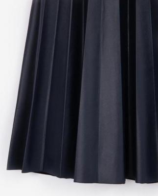 Юбка-гофре из искусственной кожи синяя для девочки (164) – фото 1