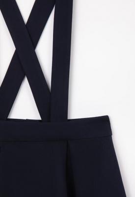 Юбка со съёмными лямками синяя для девочки (140) – фото 1