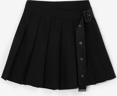 Юбка в складку с запахом чёрная для девочки, 140, 224GSGJC6101 – фото 4