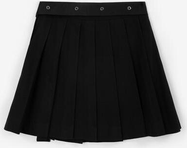 Юбка в складку с запахом чёрная для девочки, 146, 224GSGJC6101 – фото 3