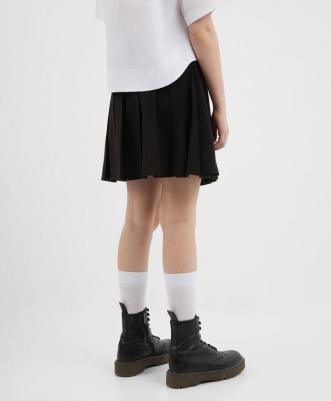 Юбка в складку с запахом чёрная для девочки, 158, 224GSGJC6101 – фото 2