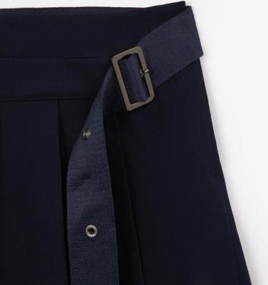 Юбка в складку с запахом синяя для девочки, 146, 224GSGJC6102 – фото 1