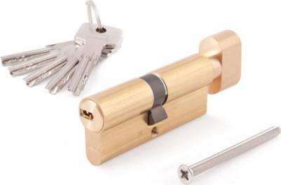 Цилиндр KD6MM 90мм, латунь, ключ(Z)-вертушка(K) – фото 1