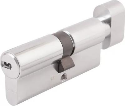 Цилиндр KD6N Z35/K45, 35x45 мм, ключ/вертушка, цвет никель