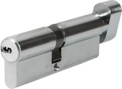 Цилиндр KD6N Z40/K50, 40x50 мм, ключ/вертушка, цвет никель
