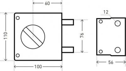 Замок накладной для двери с вертушкой ЗН1-2-3 (Ф) – фото 3