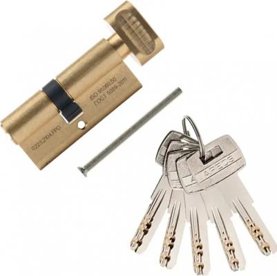 Цилиндровые механизмы Pro LM-68-C-G 68 мм, ключ/вертушка, цвет золотой – фото 3