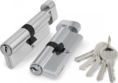 Цилиндровый механизм с вертушкой 100 ZM 80 mm /30+10+40/ CP, цвет: хром, 5 ключей