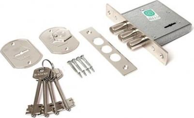 Замок врезной 10.01-4 ключа + планка – фото 10