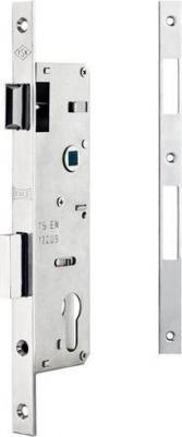 Корпус замка врезного цилиндрового узкопроф.153/P (25 mm) w/b (никель) – фото 2