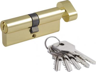 Цилиндр замка личинка STD Al ЛВ-80 (40-40) 15416, с вертушкой, хром