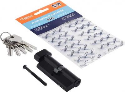 Цилиндр замка личинка STD Z ЛВ с вертушкой - Черный - ЛВ-80 (40-40) – фото 2