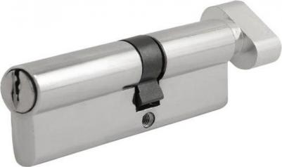 Цилиндровый механизм асимметричный ECO Z ЛВ-80, личинка замка с вертушкой, 80 мм, хром – фото 2
