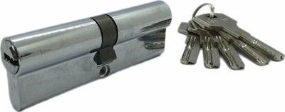 Цилиндровый механизм ECO Z ЛП-90, личинка с перфорированным ключом, 90 мм, хром – фото 1