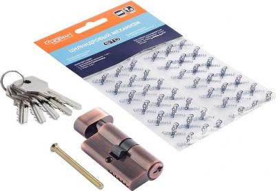 Цилиндровый механизм ECO Z ЛВ-60, с вертушкой, 60 мм, старая медь – фото 1