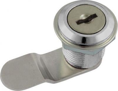 Почтовый врезной замок для ящика 6103-16, изогнутая планка, 16 мм, хром