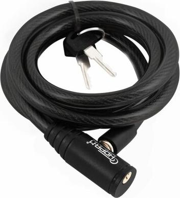 Замок-трос велосипедный №24 - Черный - 10x1500 мм – фото 2