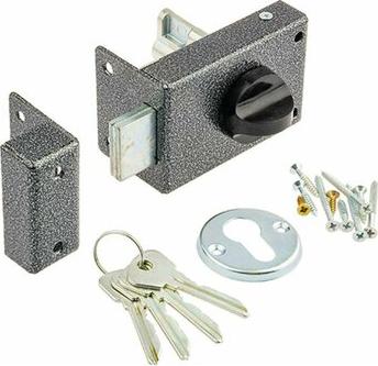 Замок накладной дверной, 3Н1, 00-00000622, серебро – фото 2